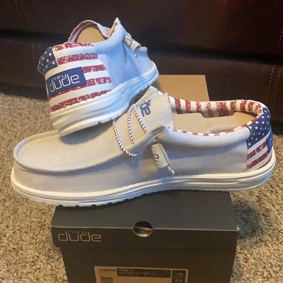 New Hey Dude Wally Off White Patriotic 